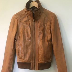 Genuine Leather Bomber Jacket